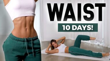 10 Min | 10 Days | 10 Exercises for SLIMMER WAIST & ABS! Beginner Friendly, No Equipment, At Home