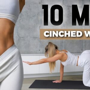 9 Exercises to CINCH YOUR WAIST & ABS! Intense Ladder Abs Workout, No Equipment, At Home