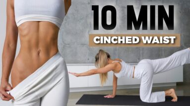 9 Exercises to CINCH YOUR WAIST & ABS! Intense Ladder Abs Workout, No Equipment, At Home