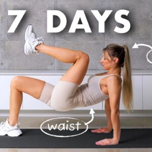 8 Min DEFINED WAIST & ABS Challenge - Do This For 7 Days! No Equipment, At Home Challenge