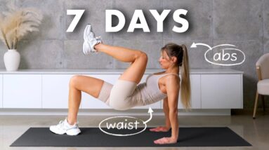 8 Min DEFINED WAIST & ABS Challenge - Do This For 7 Days! No Equipment, At Home Challenge