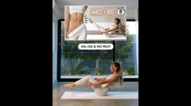 SNATCH YOUR WAIST! 8 Min Waist & Abs Workout, No Equipment, At Home #homeworkout #abs #tinywaist